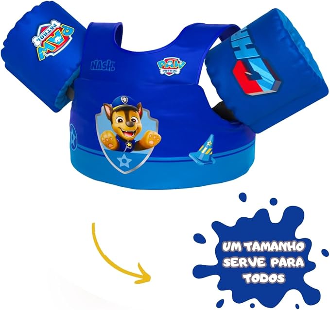Boia Infantil com Colete Salva Vidas Nash – Patrulha Canina Chase 3