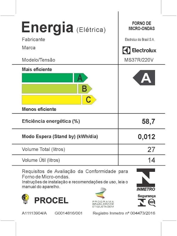 Micro-ondas Electrolux 27 L Inox Espelhado com 55 Receitas Pré-Programadas 5