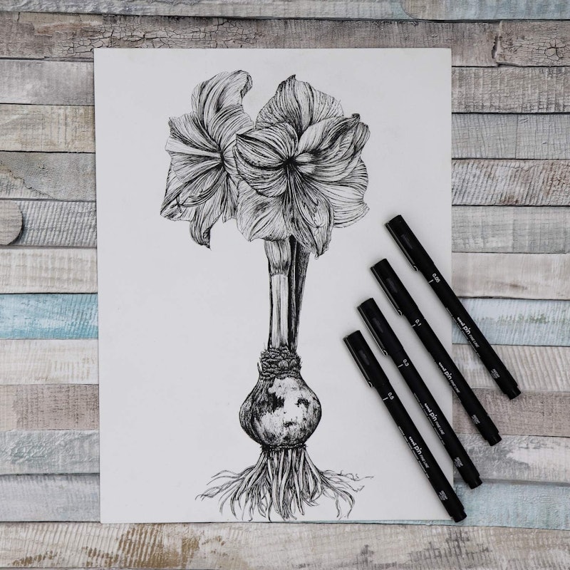 Caneta Brush Uni Pin Fine Line 3