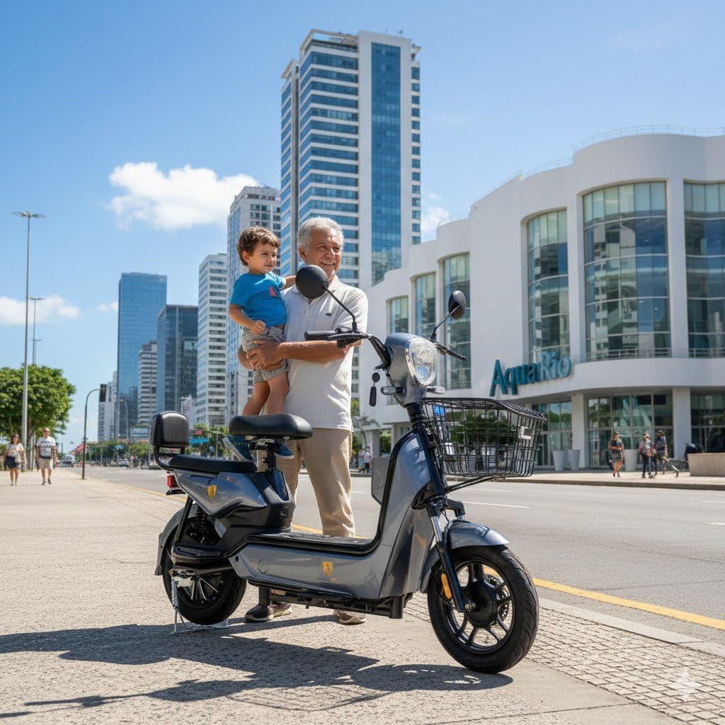 Bicicleta Elétrica Turbo 1000 W Adulto sem CNH Scooter 5