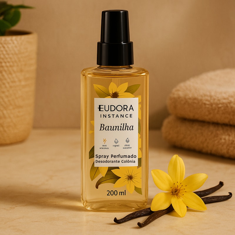 Spray Perfumado Desodorante Colônia Instance Baunilha 5