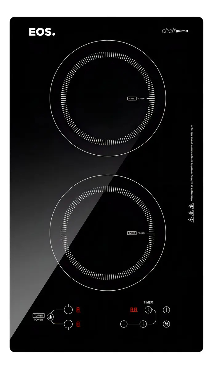 Cooktop de Indução 2 Bocas Portátil EOS Cheff Gourmet Preto 3300W ECI02EPP 1