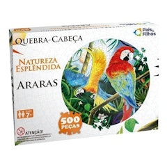 Quebra-Cabeça Redondo 500P Araras