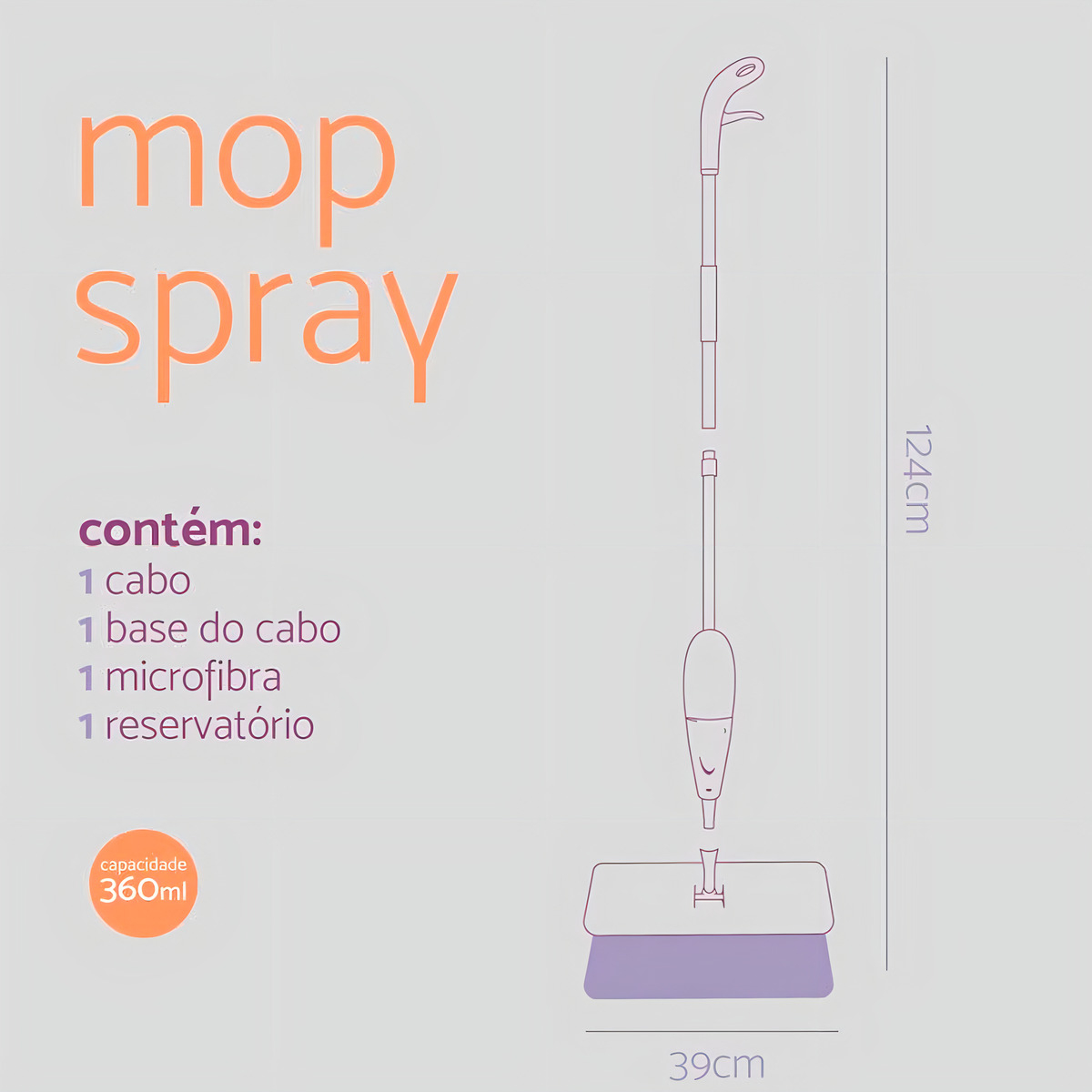 Mop Spray com Gatilho e Dispenser 4