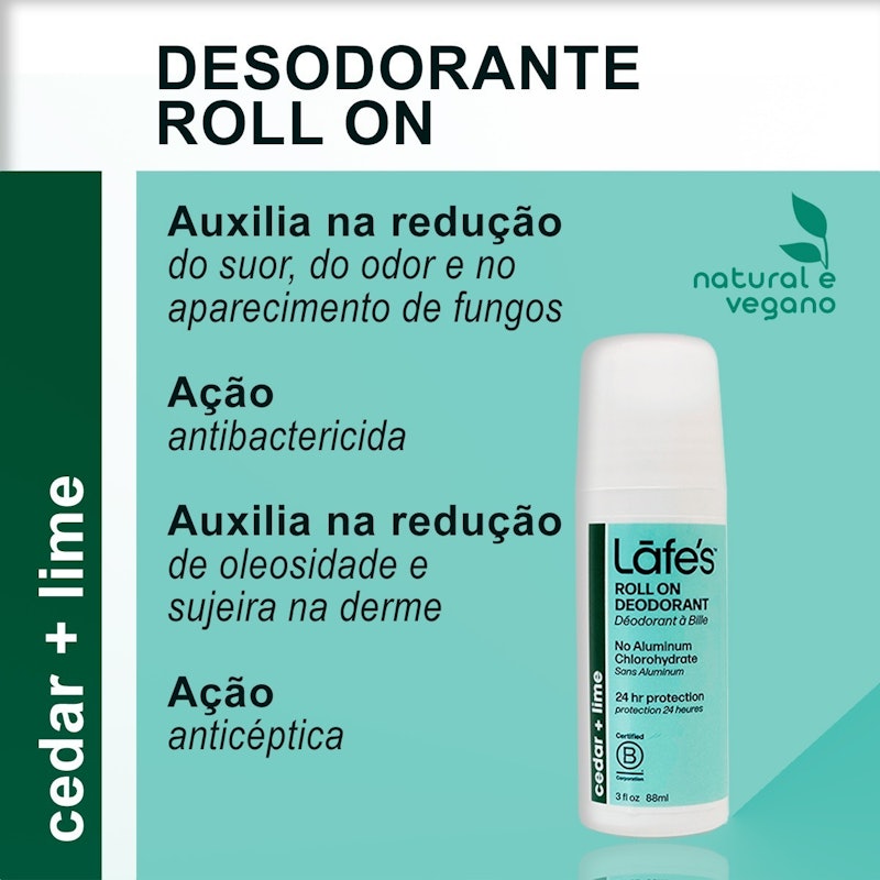 Desodorante Natural Roll-On Fresh 88 ml 2
