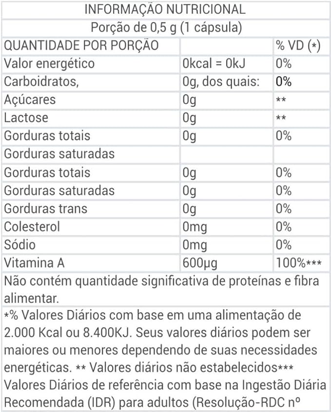 Beta Caroteno - 60 Cápsulas 3