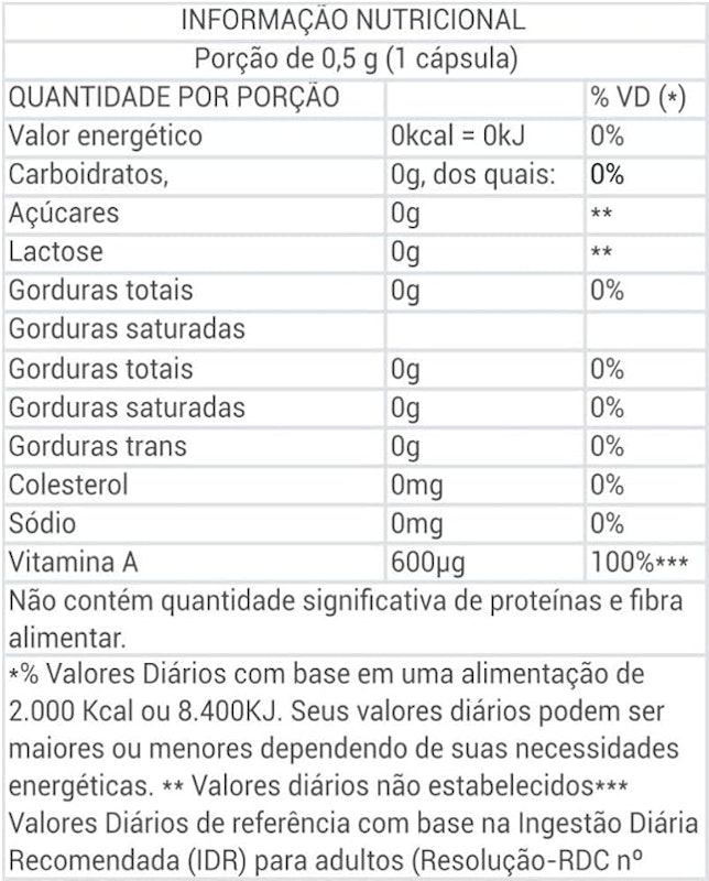 Beta Caroteno - 60 Cápsulas 3