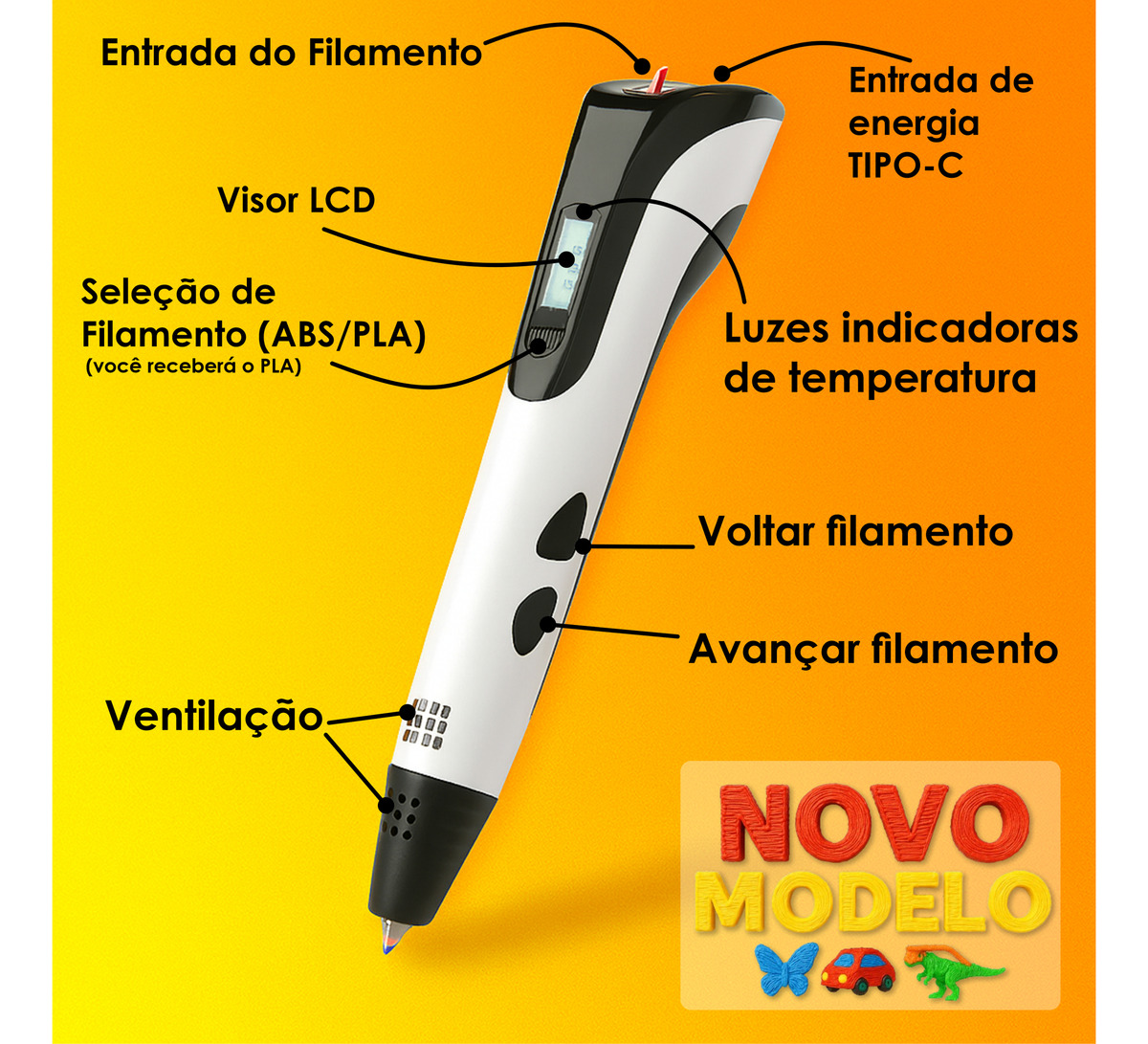 Caneta 3D Impressora Profissional 4