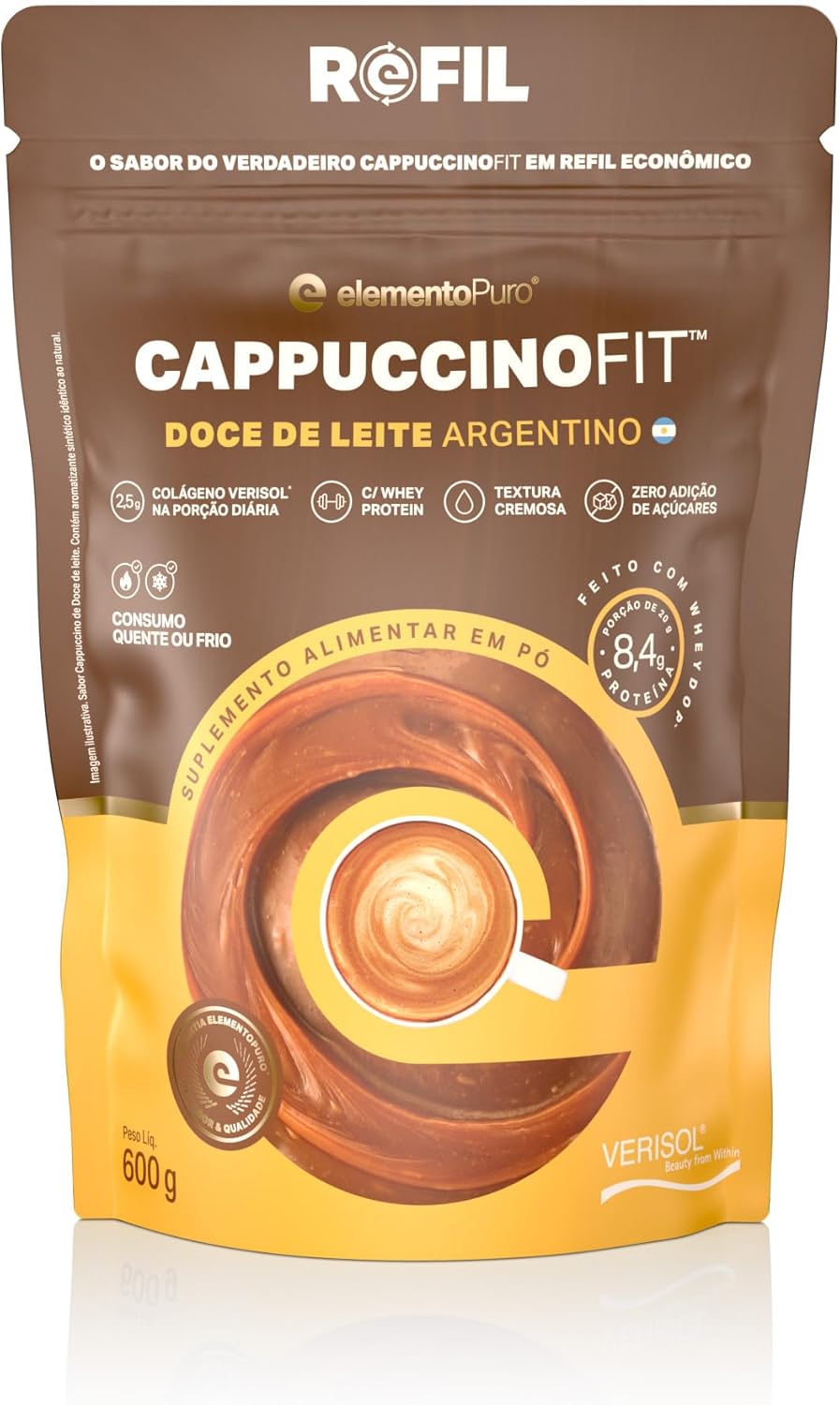 Sachê Cappuccino Fit Doce de Leite Argentino Elemento Puro 1