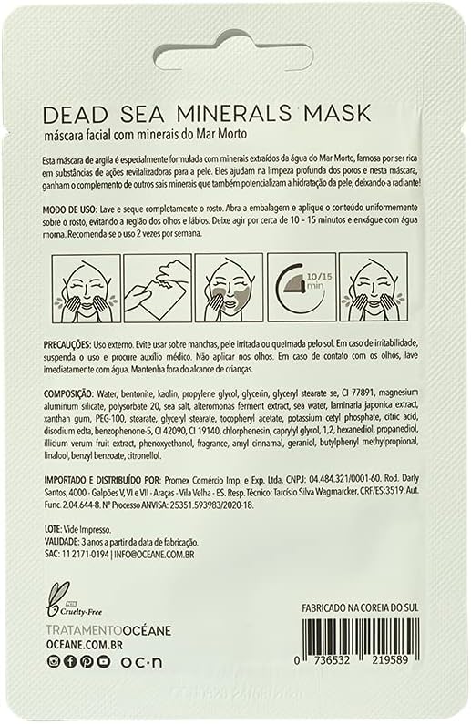 Máscara Facial com Minerais do Mar Morto - Dead Sea Minerals Mask 2