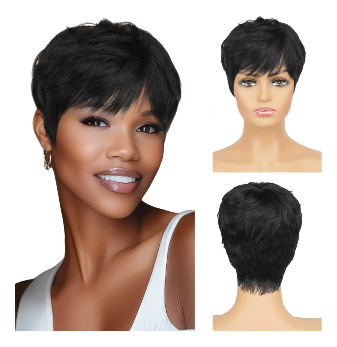 Peruca Curta Cabelo Natural 100% Humano Badaro Hair 3