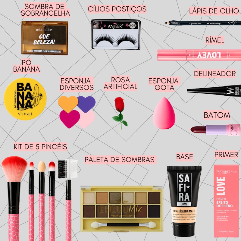 Maleta de Maquiagem Completa Sagaro Store Pele Clara 3