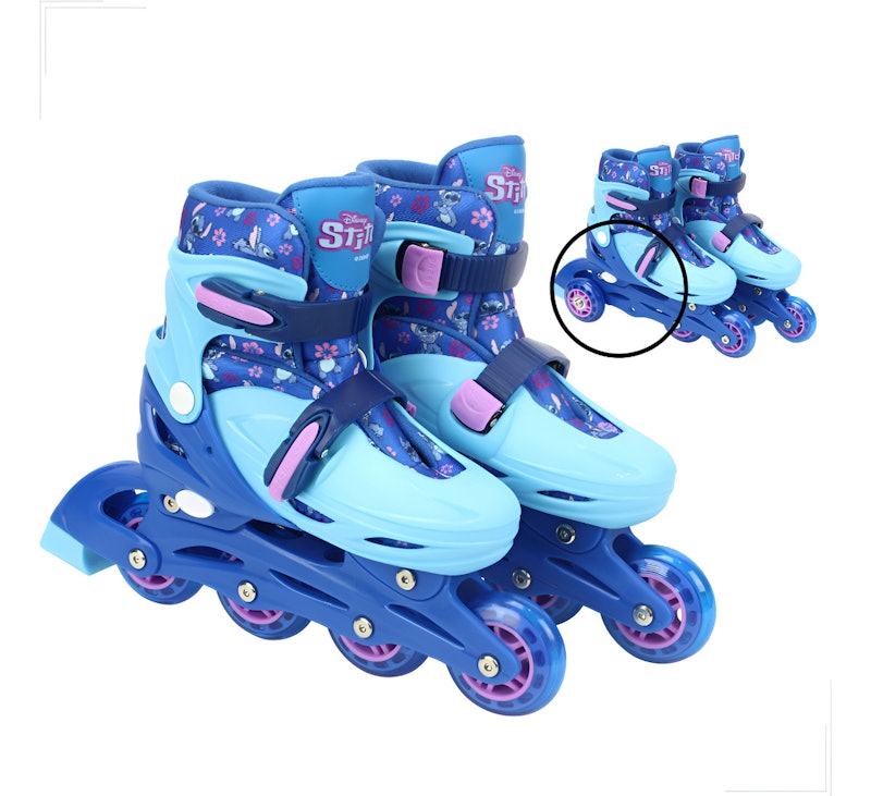 Kit Patins 4 Rodas c/ Proteção 32/35 Stitch 1