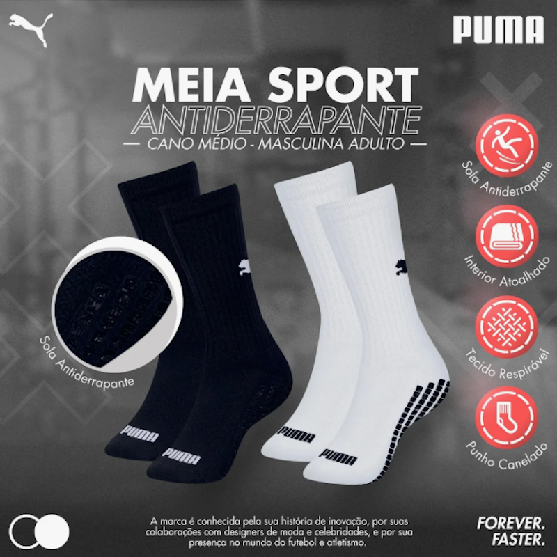 Meia Esportiva Antiderrapante Masculina 2