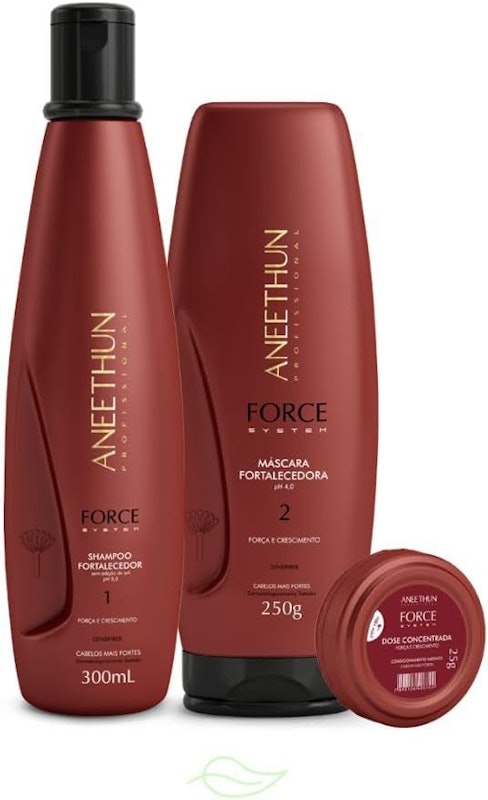 Kit Force System Shampoo, Máscara e Dose Fortalecedora 1