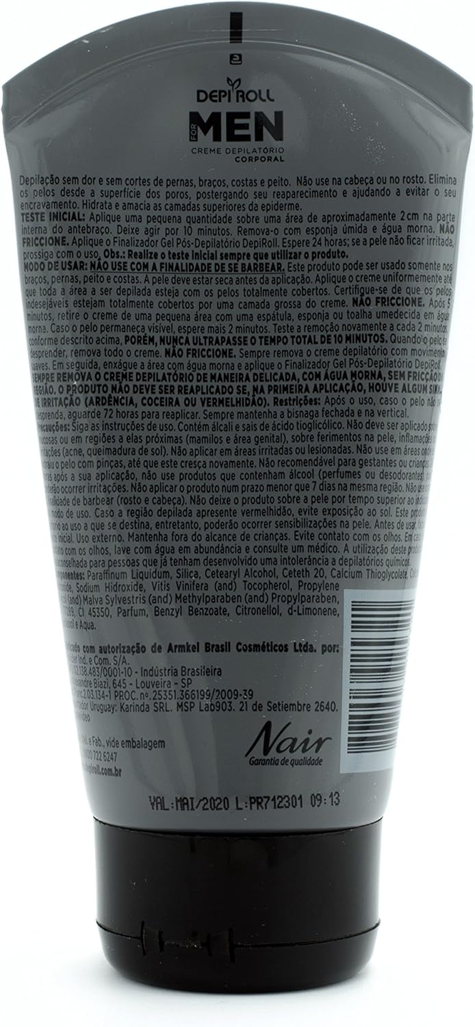 Creme Depilatório Corporal For Men Depiroll 3