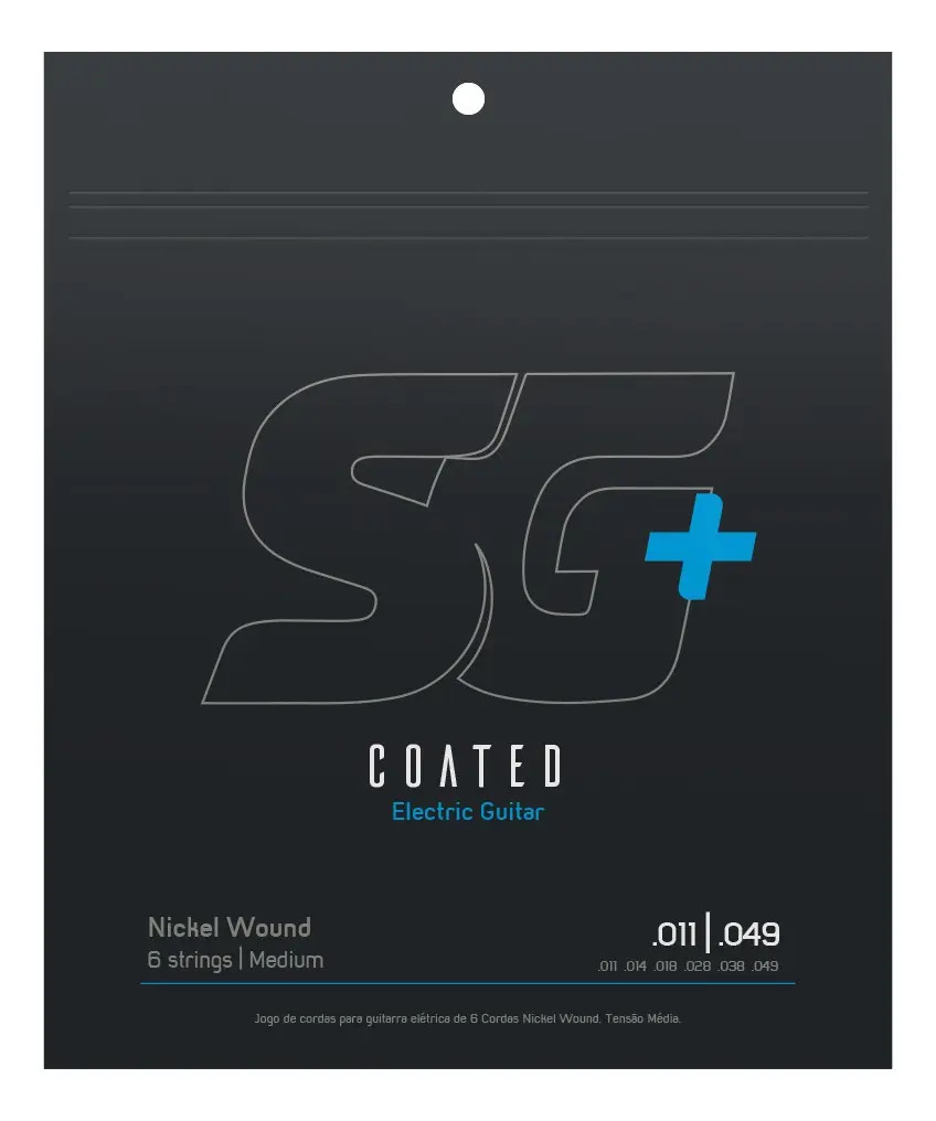 Encordoamento 011 Coated SG Niquel para Guitarra 011-049 1