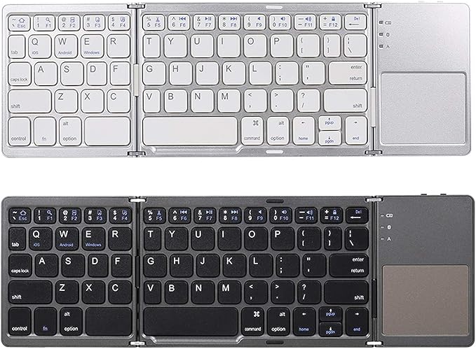 Teclado sem Fio BT Dobrável Portátil Ultra Fino com Touchpad Homesen 5