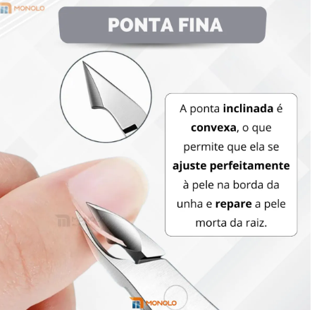 Kit Alicate Cutícula + Palito + Espátula 4