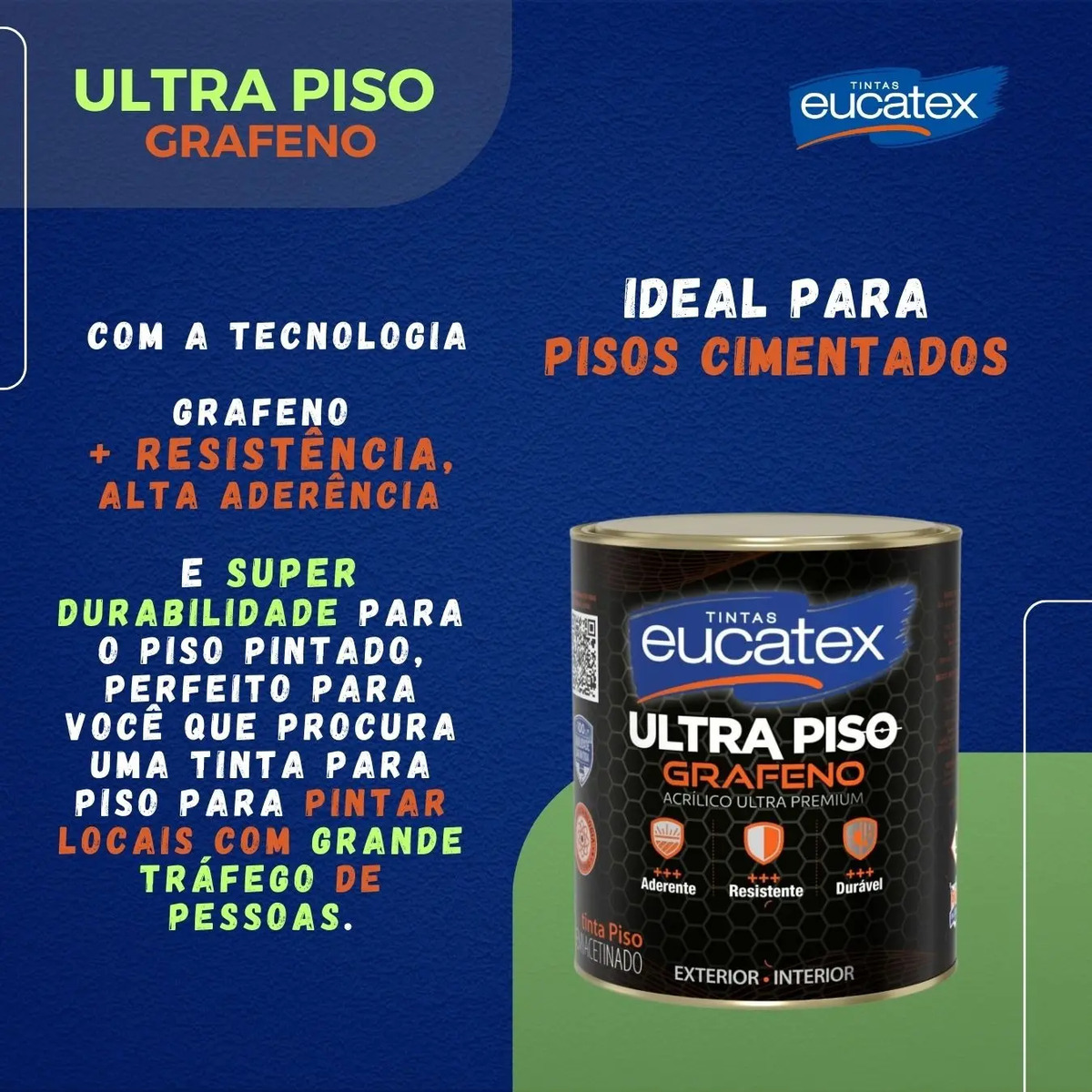 Tinta Acrílica Eucatex Ultra Piso Grafeno Semiacetinada 2
