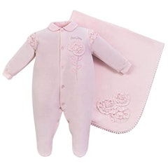 Saída Maternidade Plush Flor Aplicada