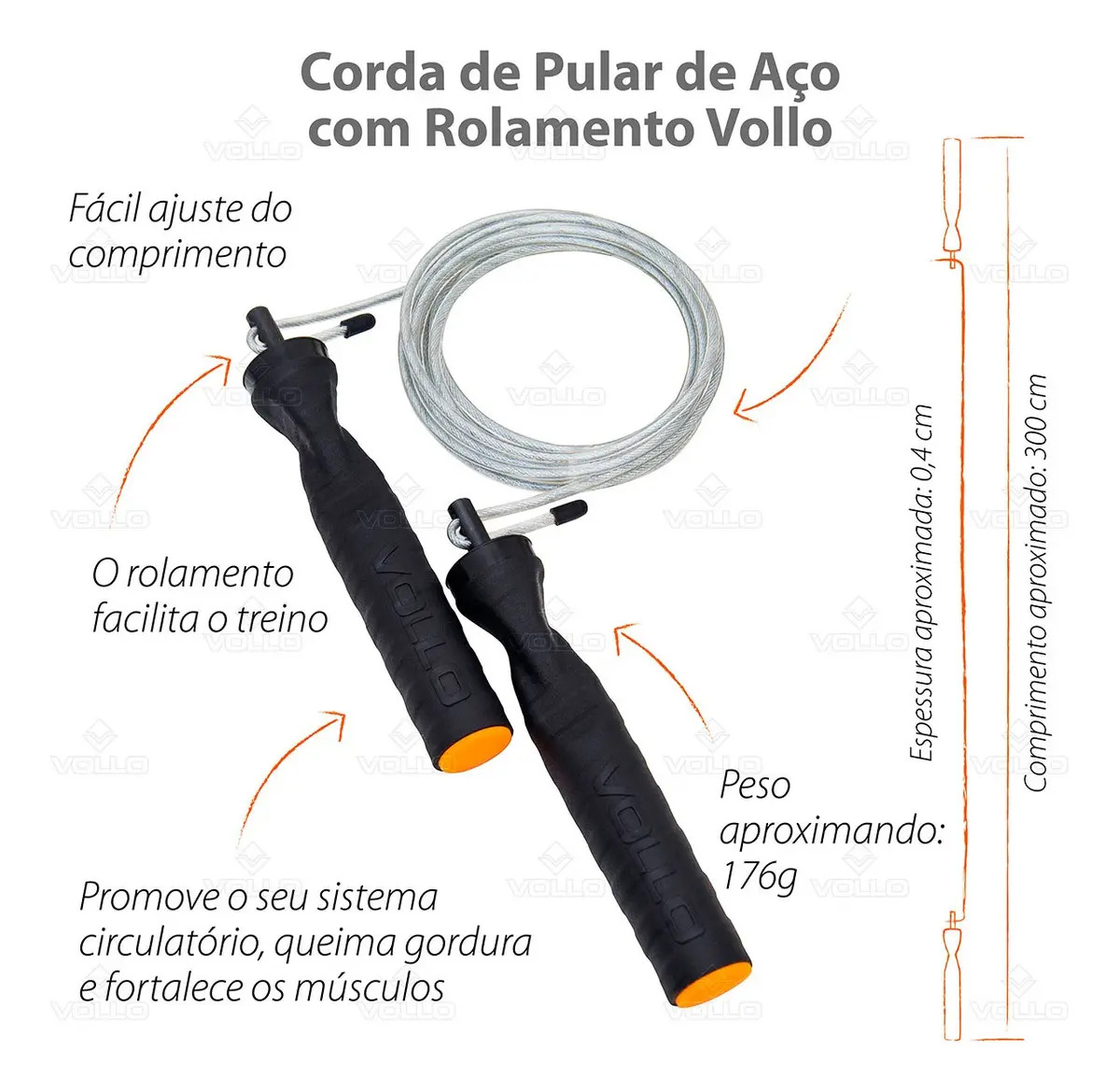 Corda de Pular de Aço com Rolamento  4