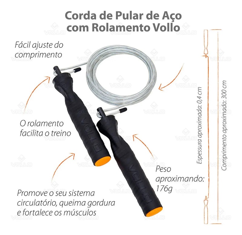 Corda de Pular de Aço com Rolamento 4