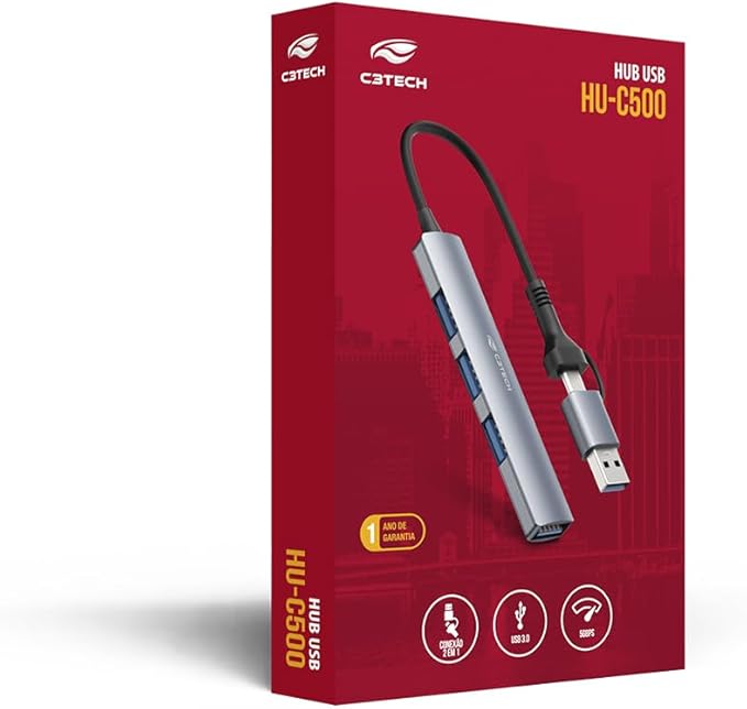 Hub USB-C 3.0 4 Portas 4
