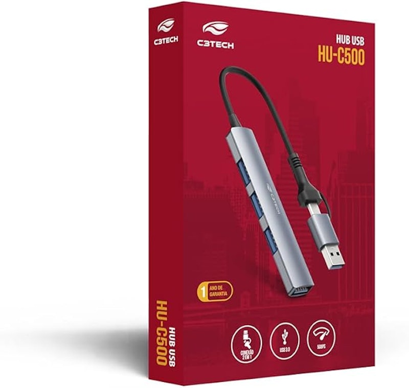 Hub USB-C 3.0 4 Portas 4