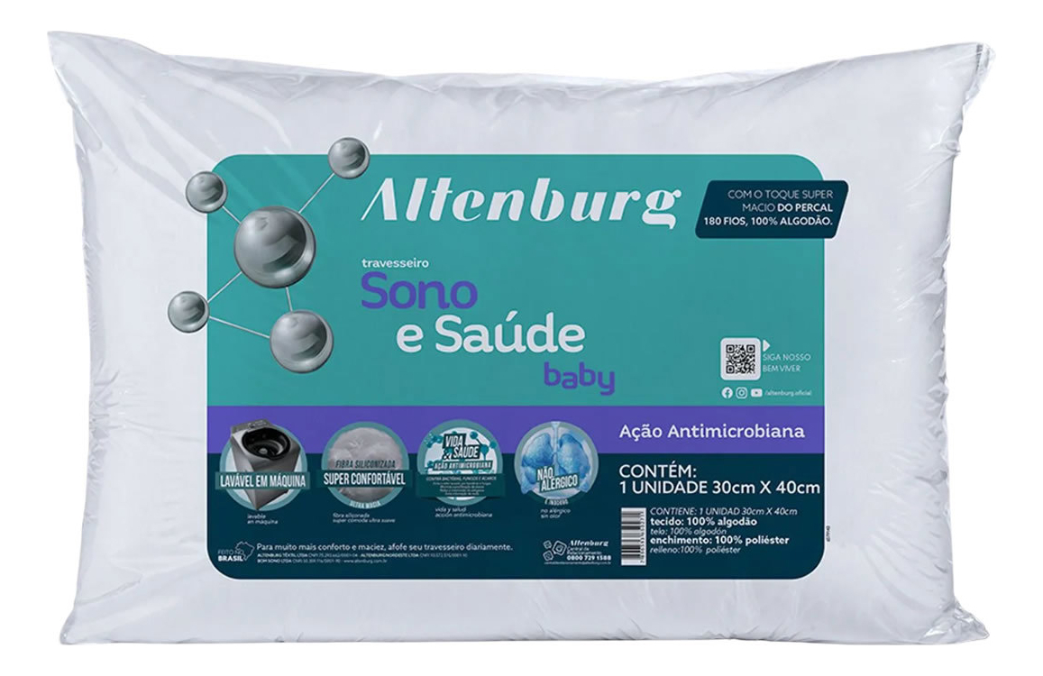 Travesseiro Altenburg Sono e Saúde Baby 30 x 40 cm 1