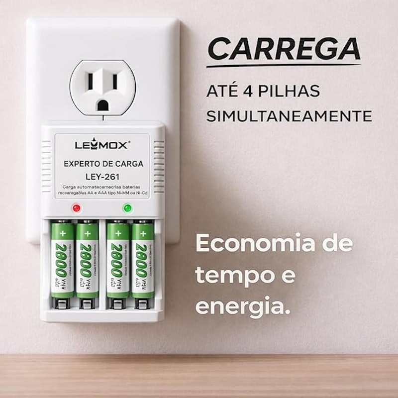 Carregador de Pilhas Leymox 2