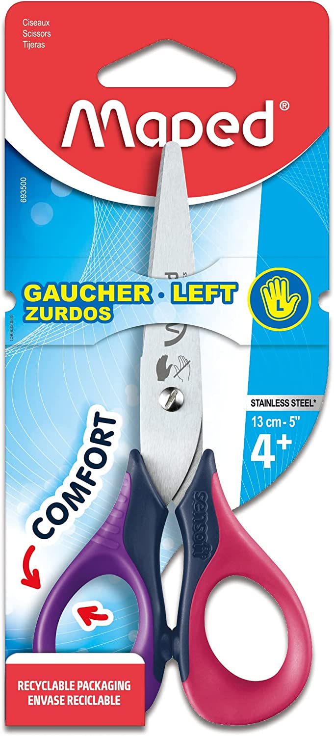 Tesoura Escolar Sensoft 3D Canhoto 1