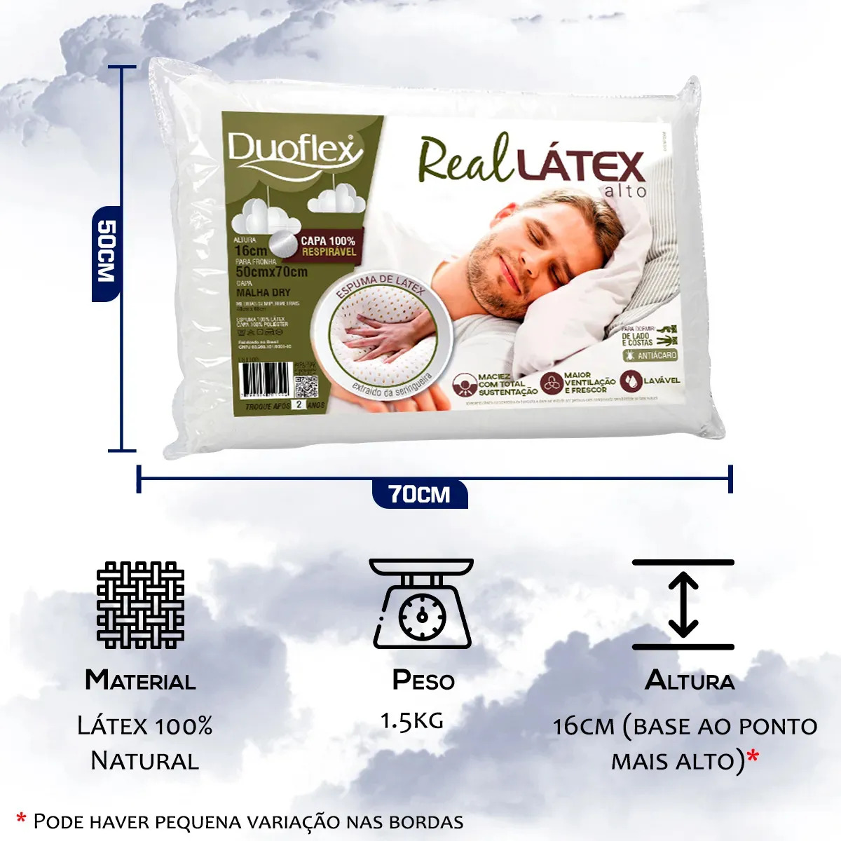 Travesseiro Real Látex Alto 3