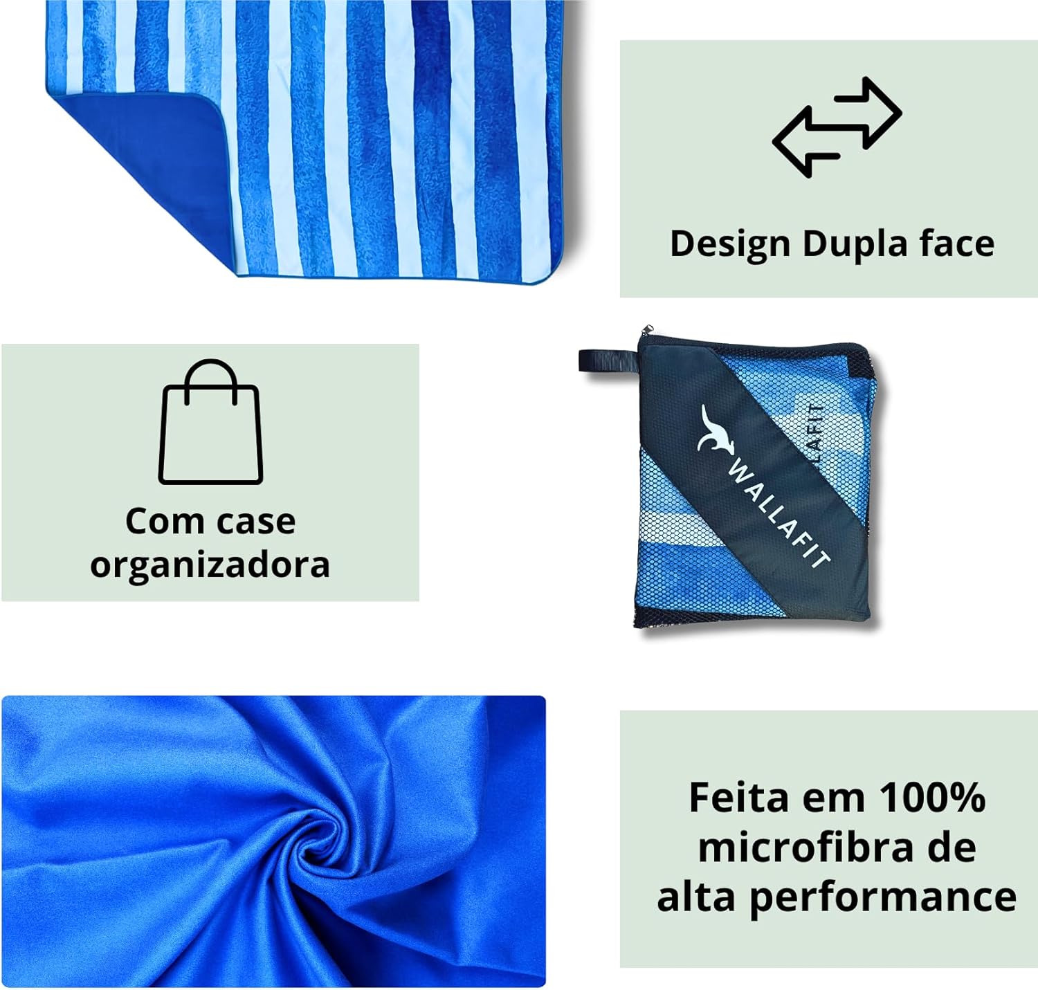Toalha de Microfibra Tamanho Gigante Wallafit 2