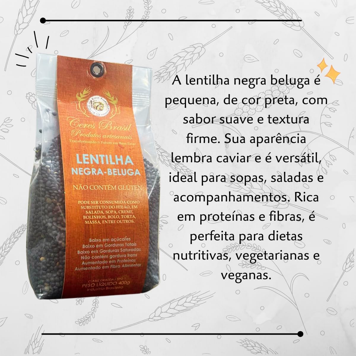 Lentilha Negra-Beluga Ceres Brasil 3