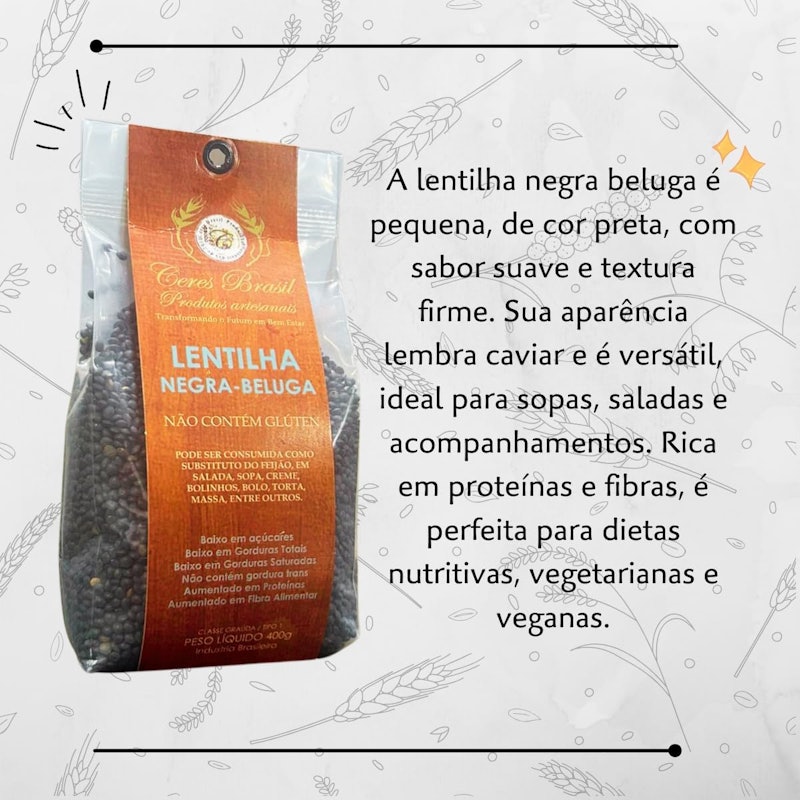 Lentilha Negra-Beluga Ceres Brasil 3