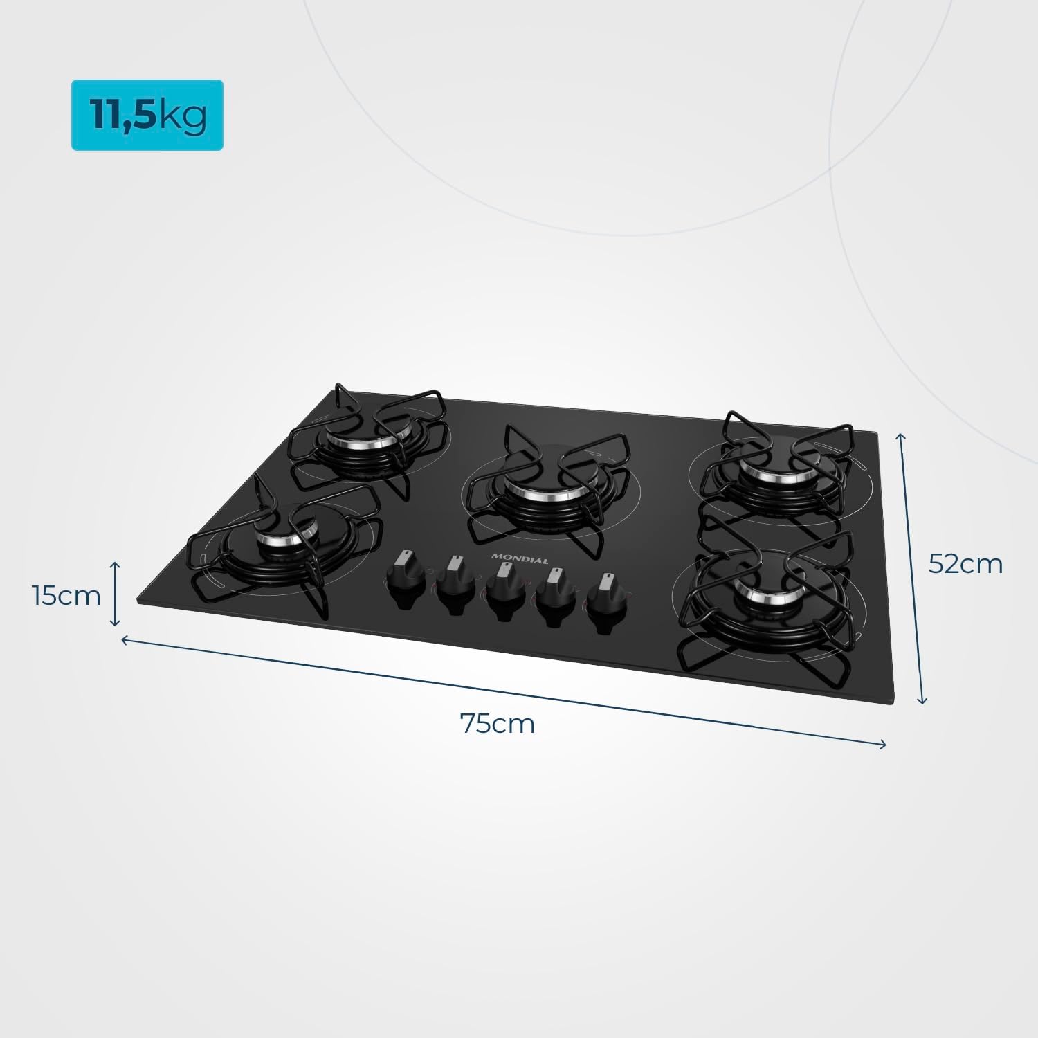 Cooktop a Gás 5 Bocas Mondial 5