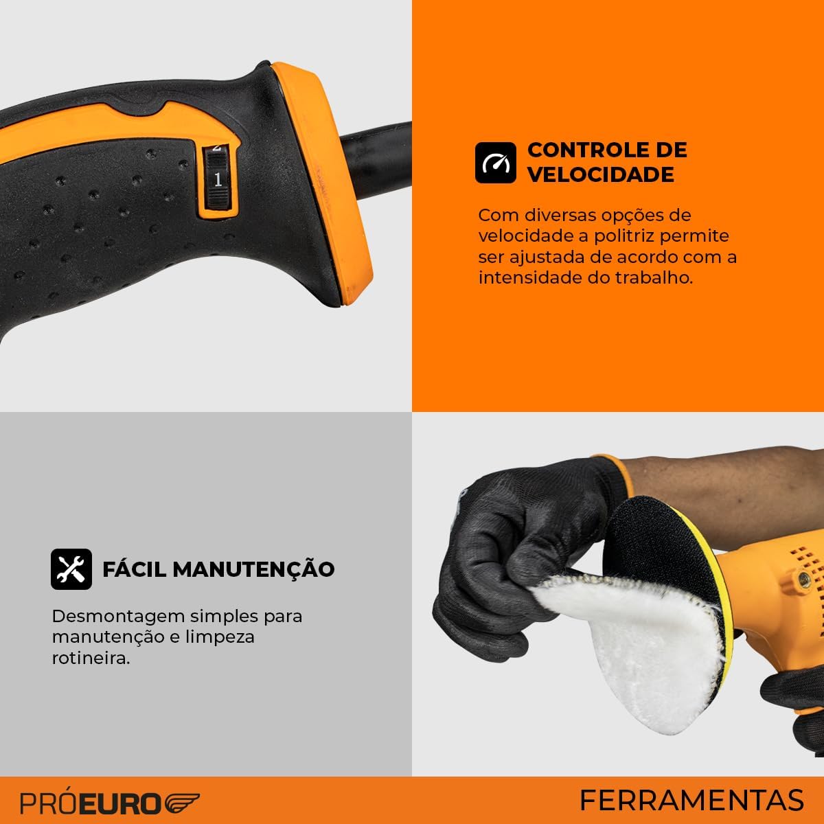 Politriz e Lixadeira Automotiva com 6 Velocidades 5