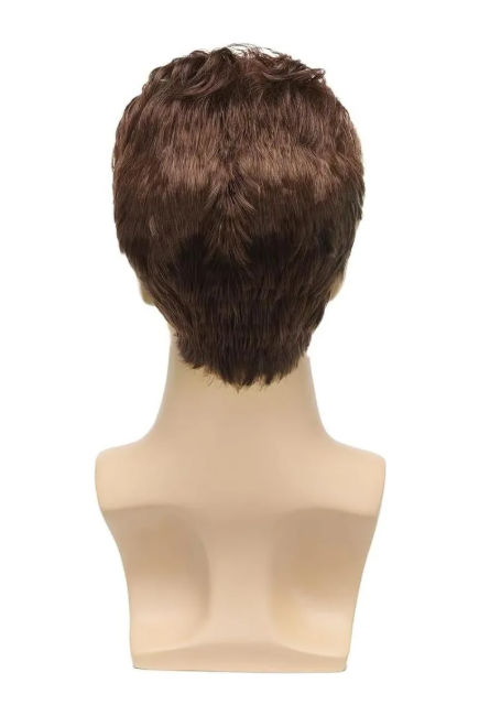 Peruca Masculina Marrom Curta  5