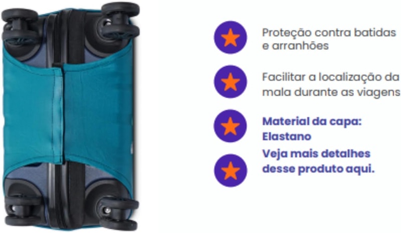 Capa Protetora para Mala de Bordo Viagem 3