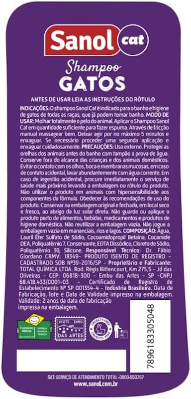 Shampoo Gatos - 500 ml 2