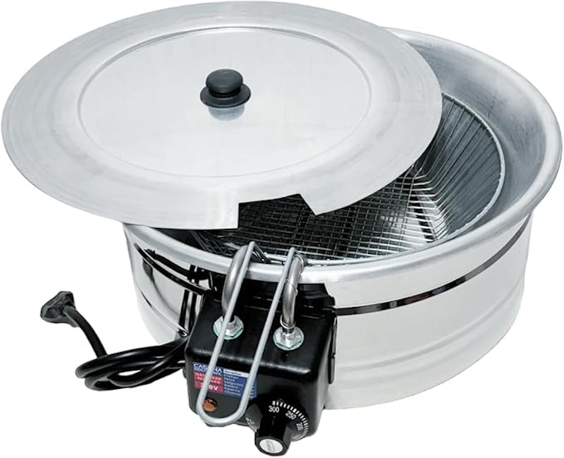 Fritadeira Elétrica Industrial Tacho Redondo 10 L com Tampa 1
