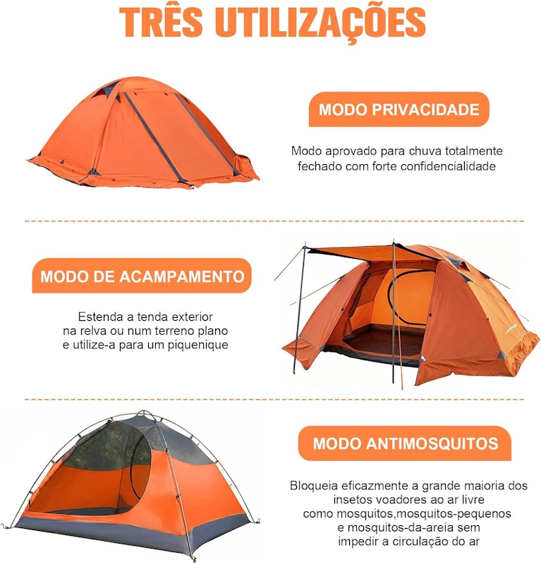 Barraca de Camping 2/4 Pessoas Profissional 2