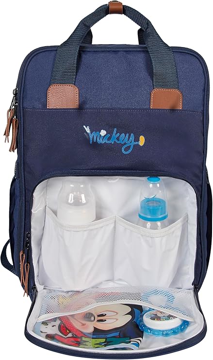 Mochila Maternidade Premium Decorada Mickey Azul com Trocador 5