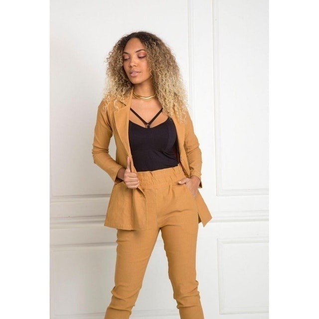 Conjunto Calça + Blazer Caramelo 3