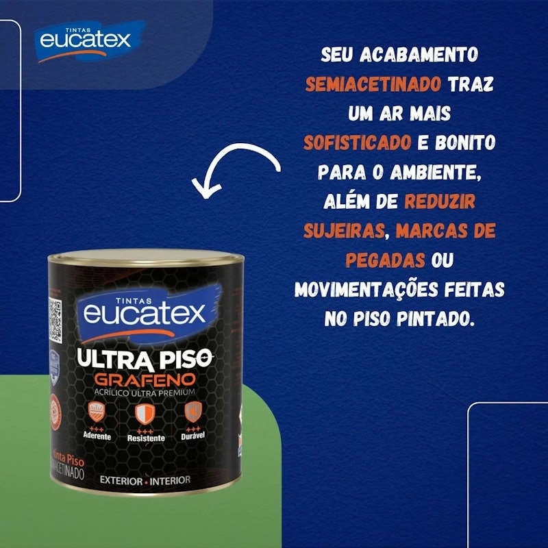 Tinta Acrílica Eucatex Ultra Piso Grafeno Semiacetinada 4