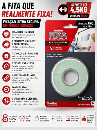 Fita Dupla Face Espuma 24 mm x 2 m 2