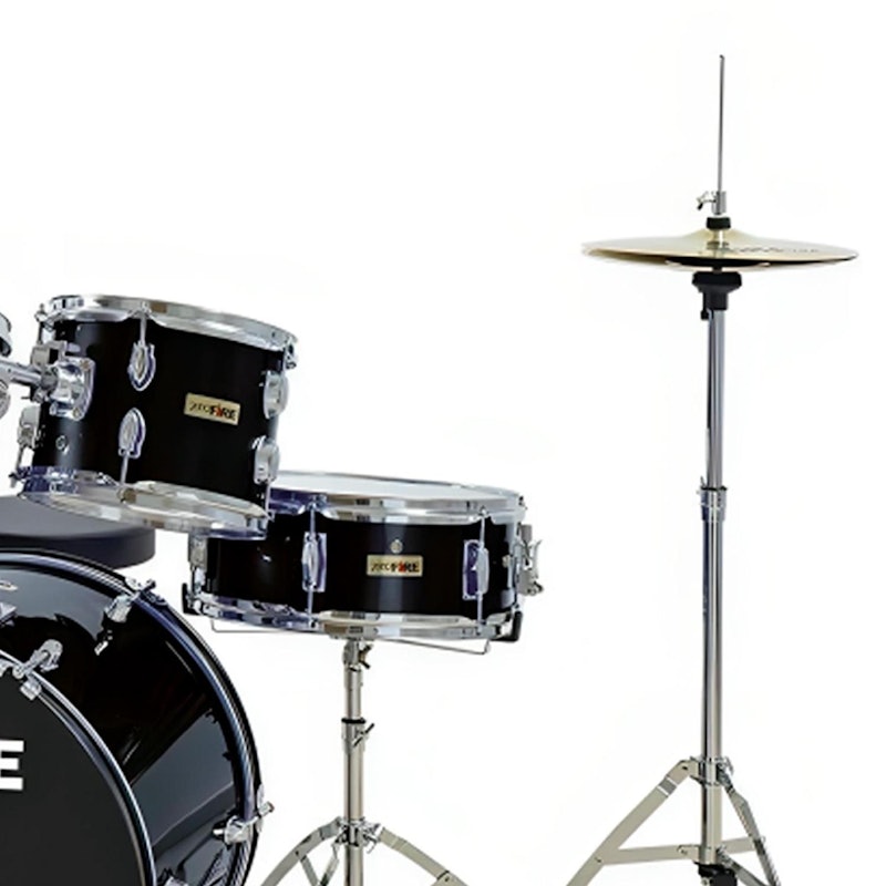 Bateria Spanking Pro Fire Preta Completa Bumbo 22 4