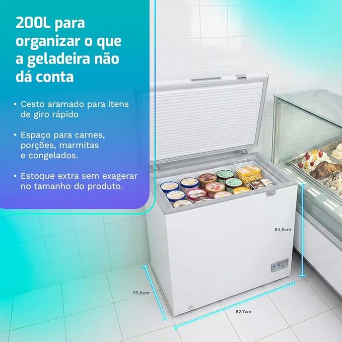 Freezer e Conservador Horizontal HQ 200 L 3