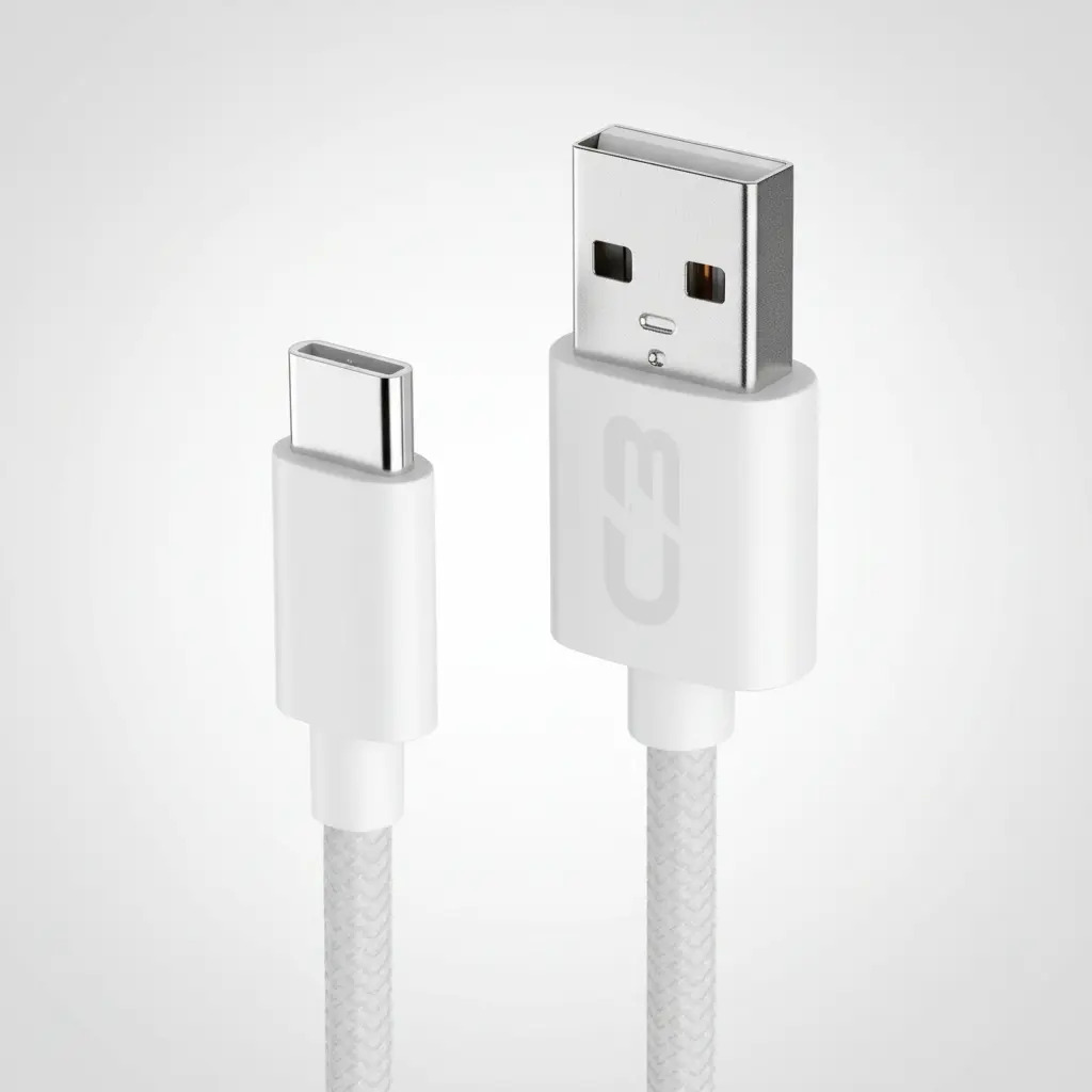 Cabo USB-USB C 2 m 2 A CB-C21WH C3Tech 1
